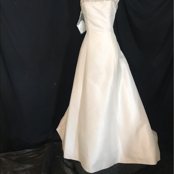 NWT Rena Koh Blush Mikado Silk Wedding Dress 12 - Picture 2 of 6